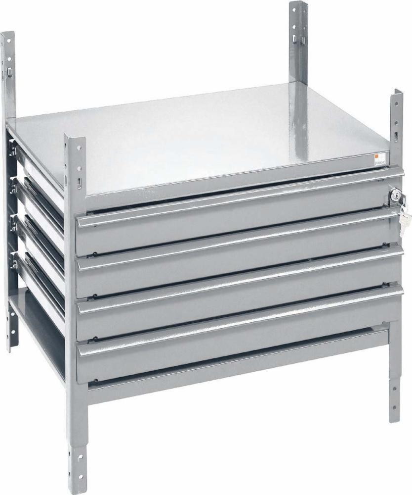 PROC L40 Schubladen 4LadenSilverprof SL40silbergrau