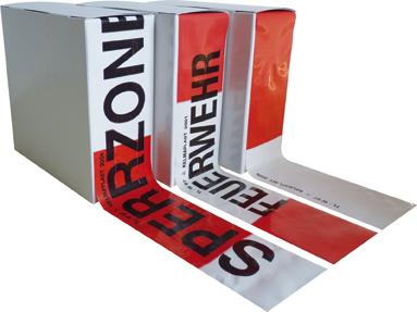 TL-Absperrband rot/weiss 250m-Rolle, Nr.11-TL Stärke: 70µm Breite: 80mm