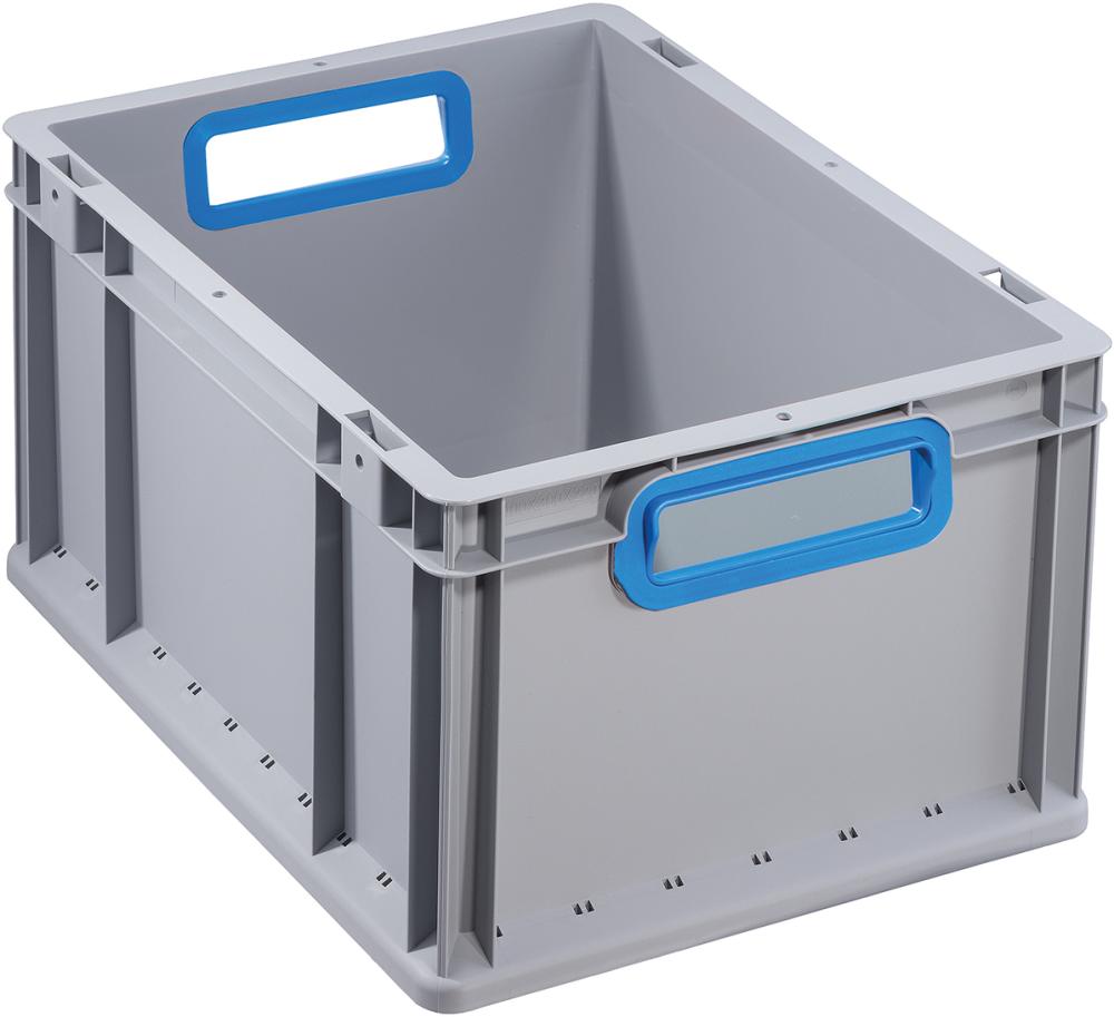 EuroBox 422,400x300x220mmGriffe offen,grau/blau