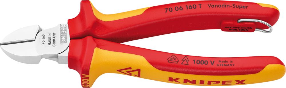 Knipex Seitenschneider VDE TT mit Mehrkomponenten-Griffen 160mm