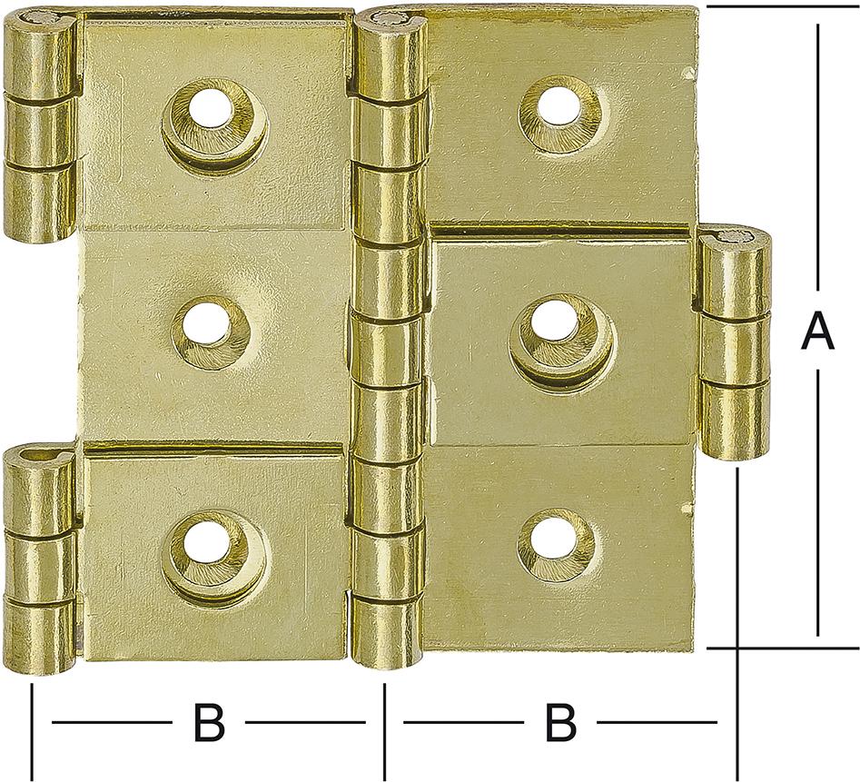 Vormann Tür-Paravent-Scharnier,B25xH50mm, blank