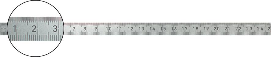 Format Biegsamer Stahlmassstab 1000x18x0,5 mm rostfrei