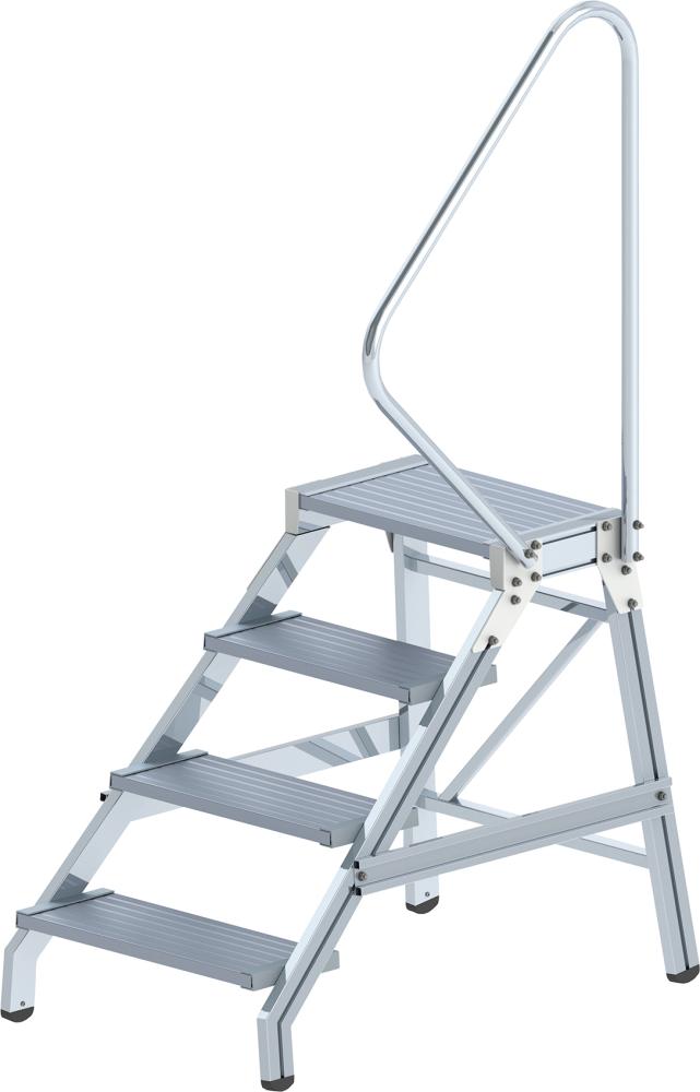 Alu-Montagetritt 4 Stufenmit Handlauf, starr
