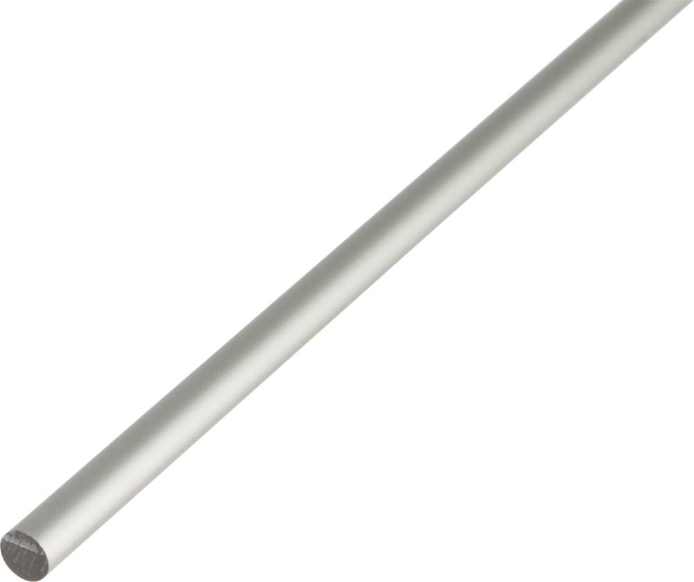 GAH Alberts Rundstange, glatt, Ø5mm, L1000mm, Aluminium silberfarbig eloxiert