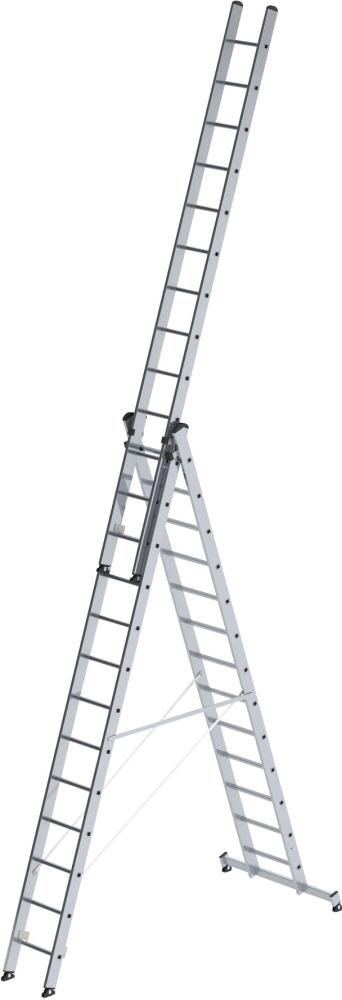Alu-Mehrzweckleiter 3x13 Sprossen,nivello