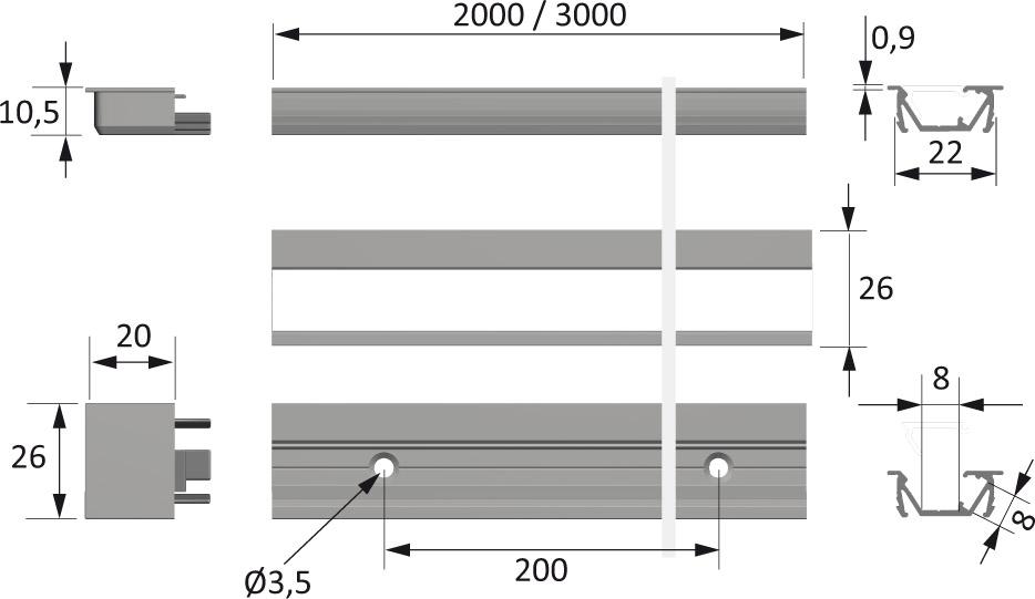 LED ChannelLine G-2 Endkappen 2er Set