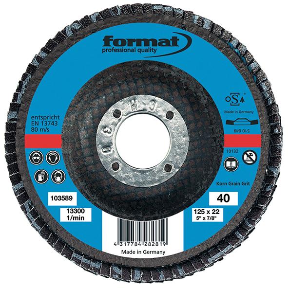 Format Schleifmopteller 12 Grad gewölbt 115mm K40