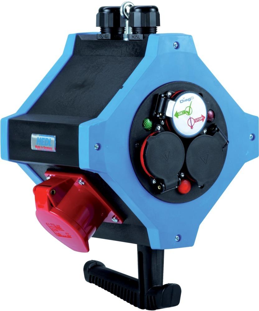 Hedi Energie-Hängeverte. IP446xSchuko,1xCEE 5x16A 2xDL