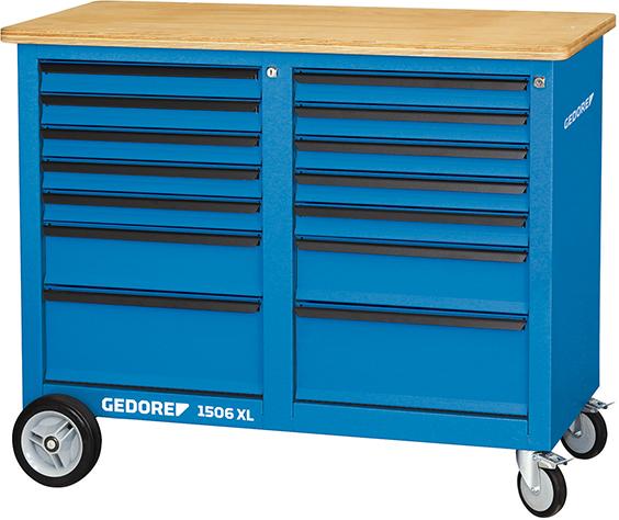 Gedore Rollwerkbank mit 14 Schubladen 1250x550x985mm