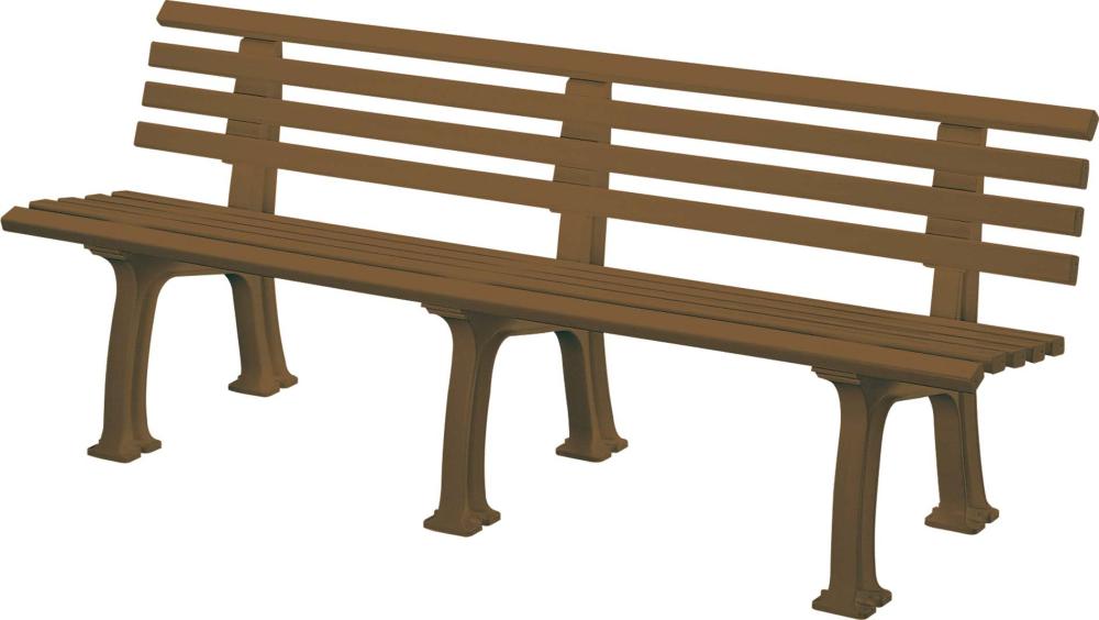 Bank Mod. Juist 4 Sitzer braun 200 cm