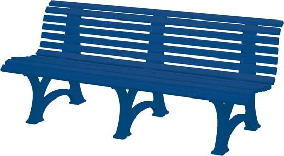 Bank Mod. Borkum 4 Sit blau 200 cm