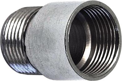 DENI WET-Verlängerung für Türspion,Außen Ø 14mm, silbergrau poliert
