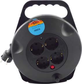 Kabelbox 4fach 5 m 3G1,5 schwarz