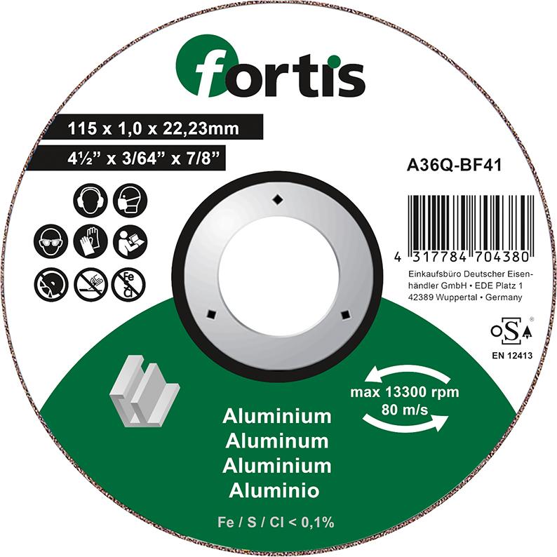 Fortis Trennscheibe  ALU-NE 115x1,0mm gerade