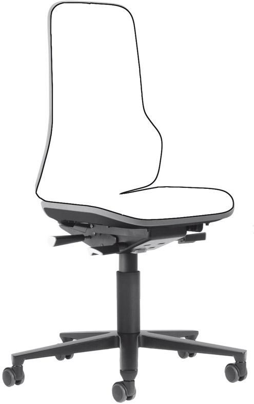 Basisstuhl ESD NEON 2 grau mit Rollen perman