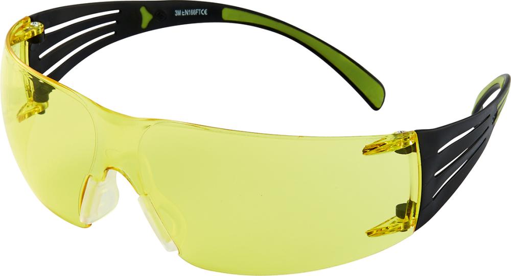 3M Schutzbrille SECUREFIT SF403AF/schwarz/grün/bernstein