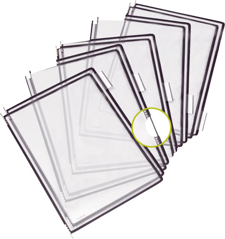 Sichttafel A4 schwarz Pckg. a 10 Stück