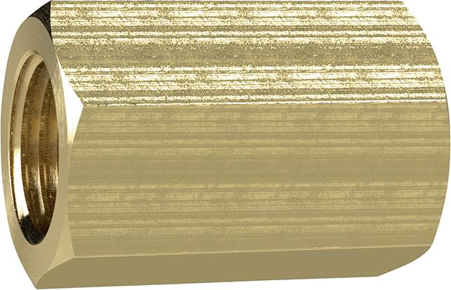 Riegler Muffe mit Innengewinde Messing G1/2" Länge30mm SW27mm