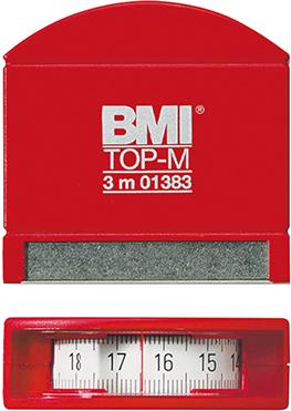 BMI Taschenbandmaß weiß mit Edelstahlsohle 3mx13mm