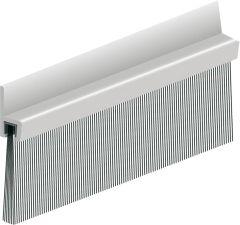 Türbodendichtung alu IBS 50 100cm m.PP Bürste