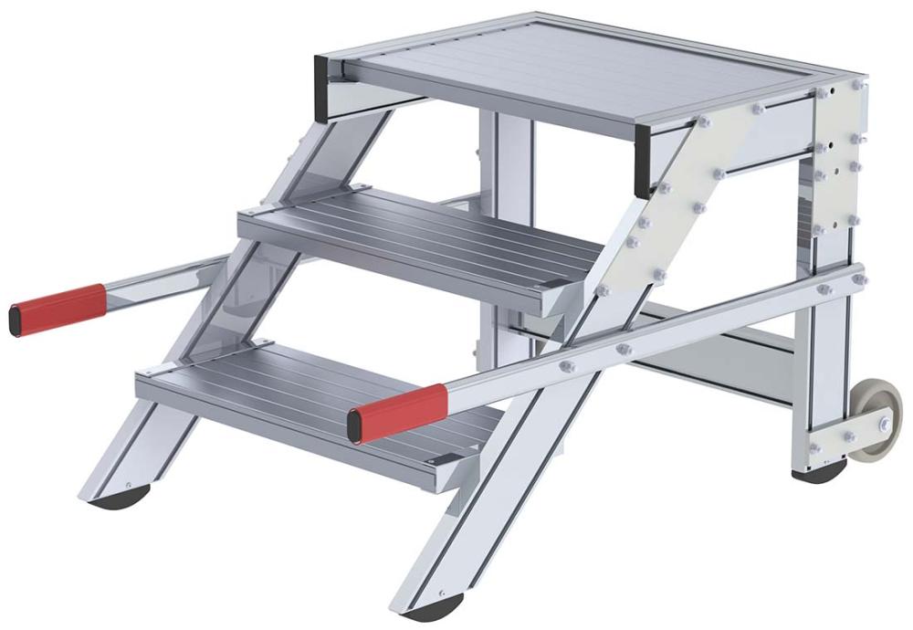 LM-Arbeitspodest fahrbar 3 Stufen, Stuf.be. 600mm