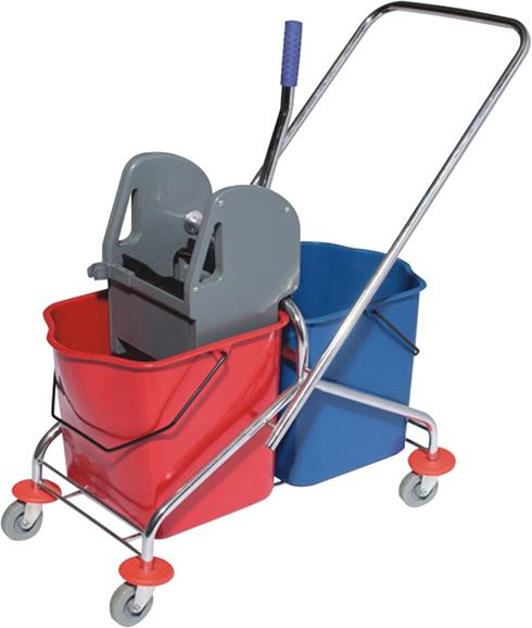 Doppelfahreimer chrom 2x17l m.Presse