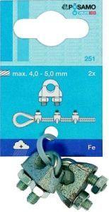 Drahtseilkl.ehem.DIN 741 Zn 3mm/M4 1/8\" a 2 Stk