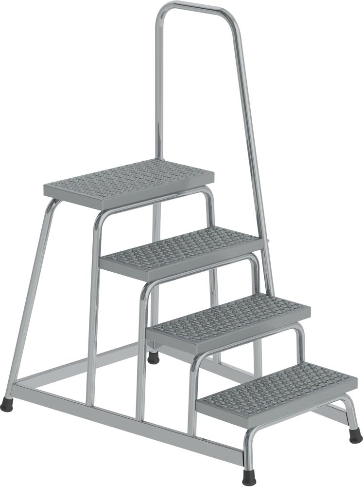 Alu-Arbeitspodest R13 starr m.Handlauf 4 Stufen