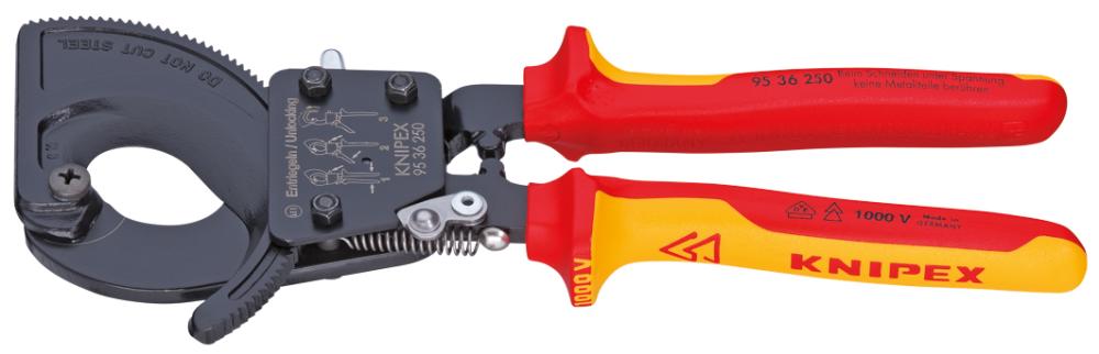 Knipex Kabelschneider VDE mit Mehrkomponenten-Griffen 250mm