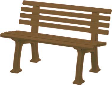 Bank Mod. Ibiza 2 Sitzer braun 120 cm
