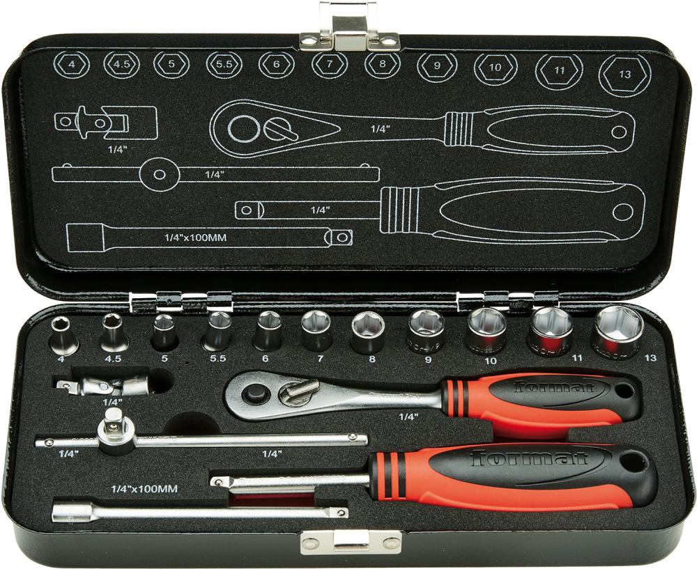 Format Steckschlüssel-Satz 1/4" 16-teilig