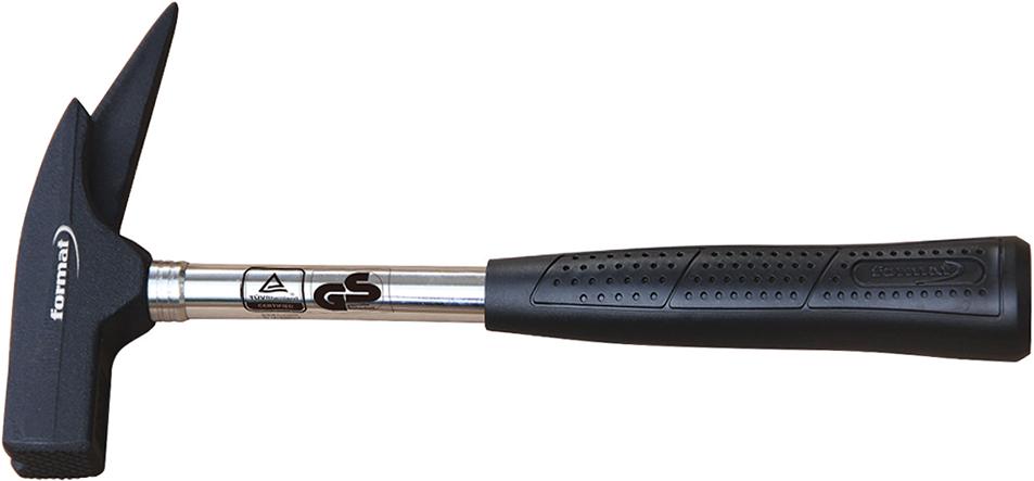 Format Latthammer geraut mit Magnet-Nagelhalter und Stahlrohrstiel 600g