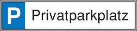 Parkplatzs.Privatpark Aluminium geprägt