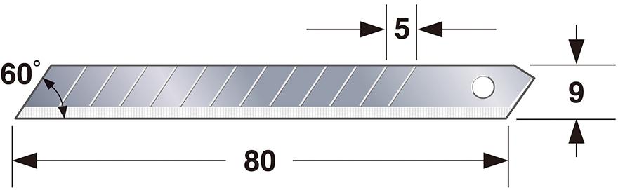 Cutterklinge 10 Stück 9mm LB-30CD