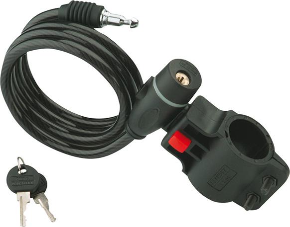 Burg-Wächter AV-Spiralkabelschloss, 1000mm, 1260 100,verschiedenschließend, schwarz