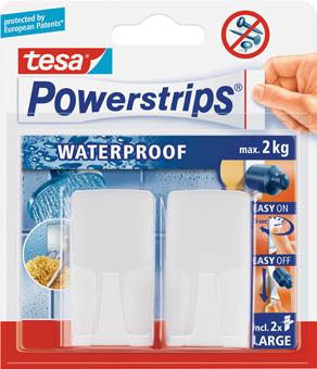 tesa Haken Wave, weiß Inh.2St.Powerstrips Waterproof