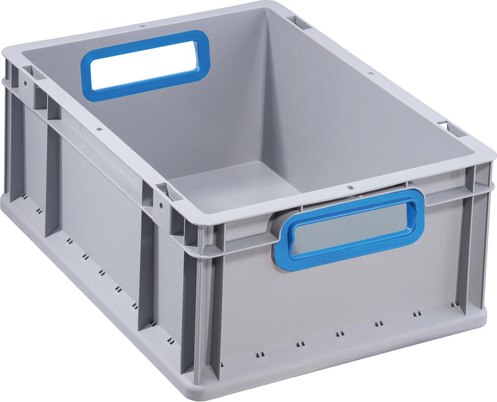 EuroBox 417,400x300x170mmGriffe offen,grau/blau