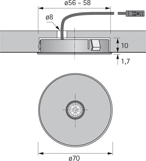 LED PowerLite, rd, EDS Opt.vw,12VDC, 3.5W, 3.0m