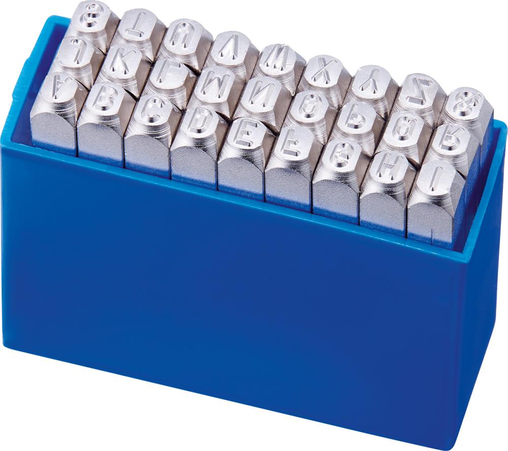 Turnus Schlagbuchstaben-Satz vernickelt Schrifthöhe 10mm