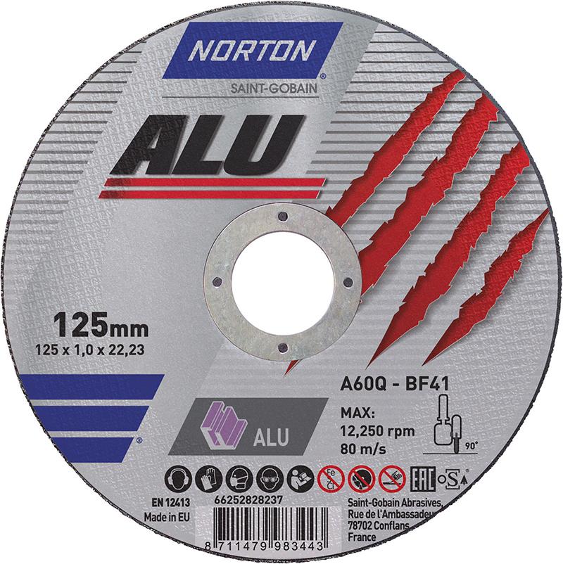 NORTON clipper Trennscheibe Alu gerade 125x1,0 mm