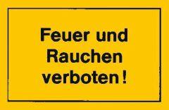 Verbotsschild 250x150mm Feuer und Rauchen verbot