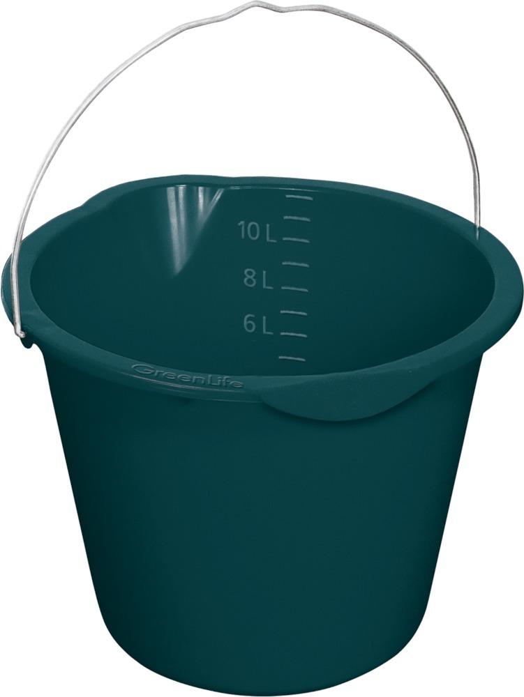 Eimer mit Tülle, 12 Liter schwarz