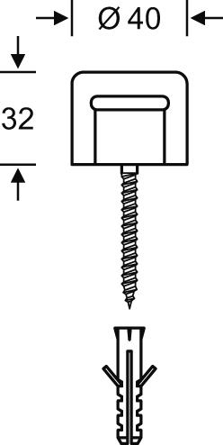 FSB Boden-Türpuffer,32mm 0 38 3880,schwarz,Ø40mm