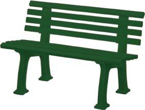 Bank Mod. Ibiza 2 Sitzer grün 120 cm