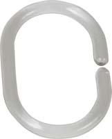 Duschvorhang-Ringe transparent, 12-er Set