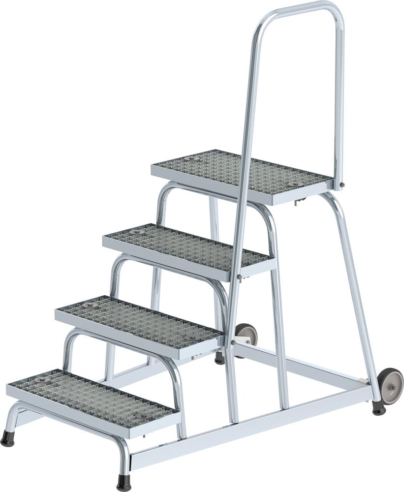 Aluminium Arbeitspodest 2,8m, 4 Stufen Handl