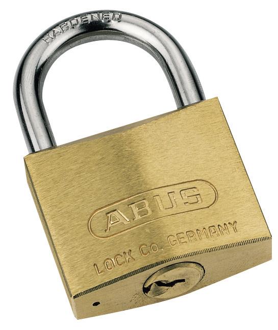 Abus AV-Vorhangschloss 85/40HB40 Lock-Tag, Messing massiv
