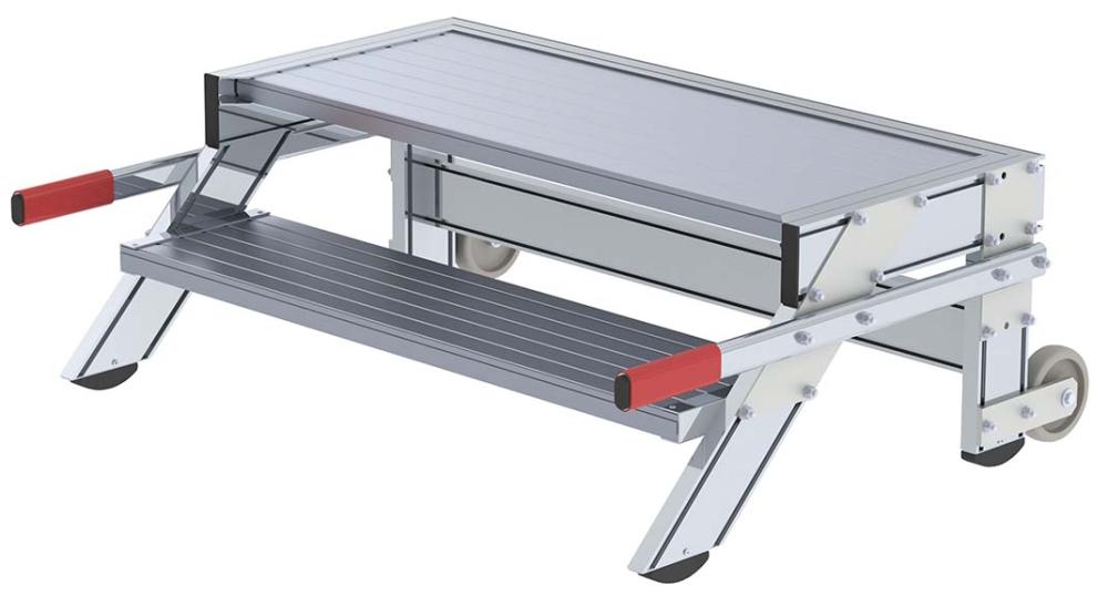 LM-Arbeitspodest fahrbar 2 Stufen, Stuf.be. 1000mm