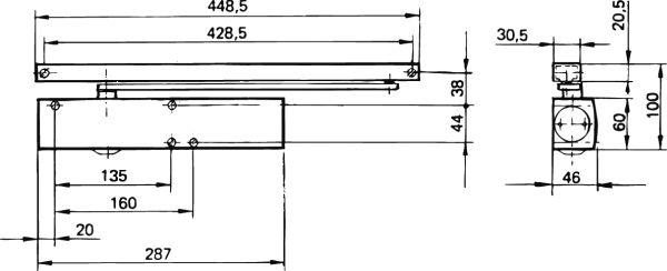 Geze Türschliesser TS 5000 Weiss (RAL 9016) o. Gleit