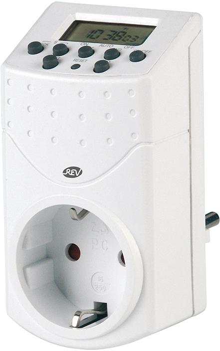 Zeitschaltuhr digital weiß